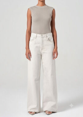 AGOLDE Dame High Rise Wide Leg Jeans - Fortune Cookie Size 30 NWT D0092